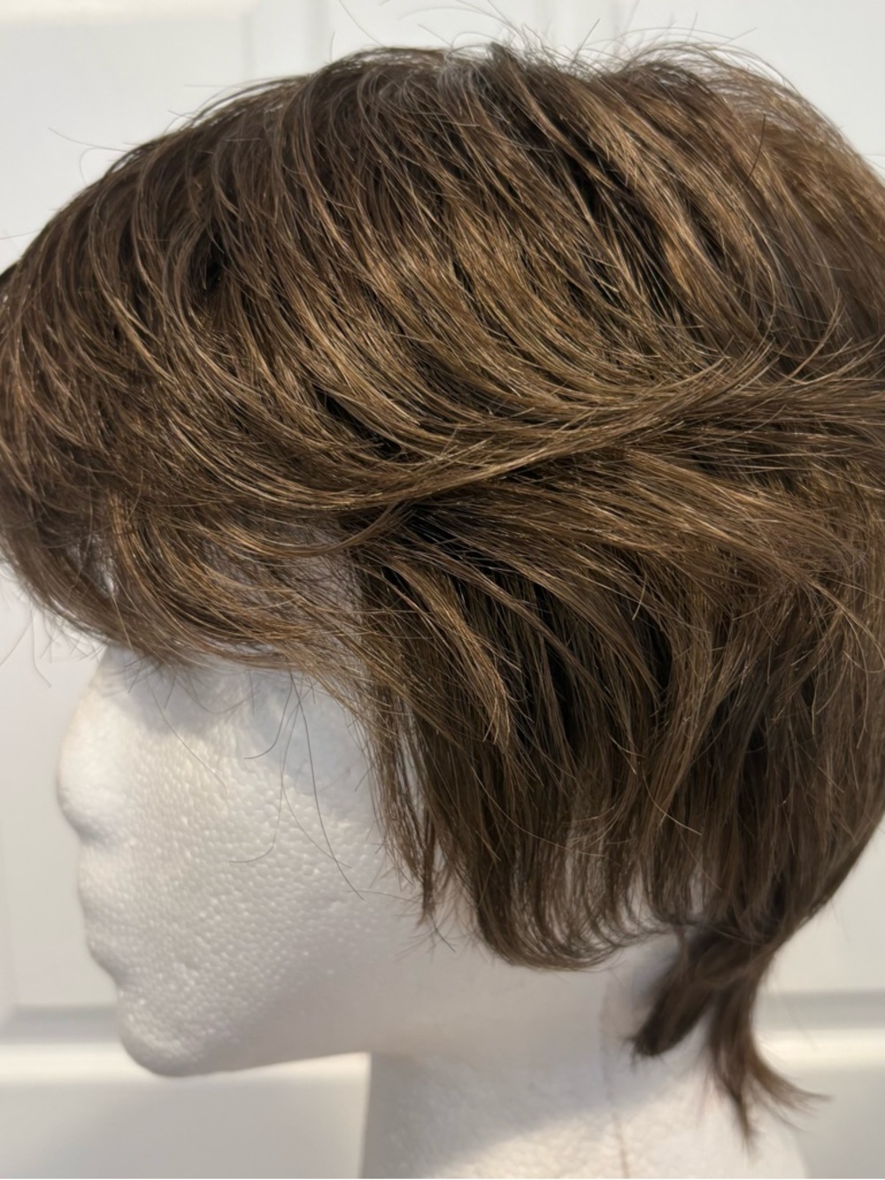 JON RENAU Dark Brown Brunette Synthetic Pixie Wig! Short! Great Condition!